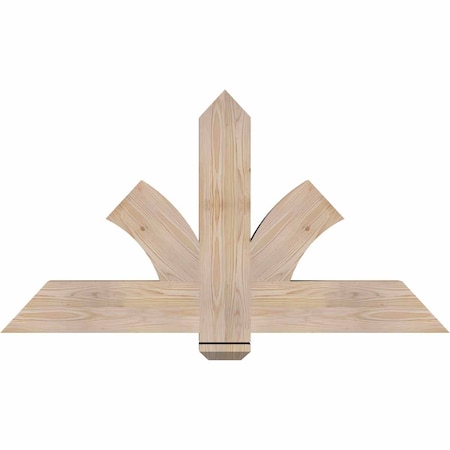 Ekena Millwork Redmond Smooth Timber Gable Bracket, Douglas Fir, 48"W x 26"H x 3 1/2"D x 5 1/2"F, 13/12 Pitch GBW048X26X0406RED00SDF